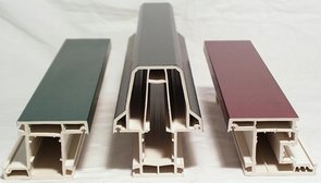 Coloured PVC window profiles