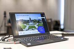 Der Großteil der rund 100 Teilnehmer verfolgte die Mitgliederversammlung via Webkonferenz. Foto: S. Heuser/GKFP