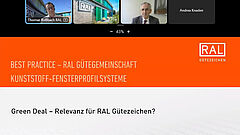 Screenshot aus dem RAL Webinar zum Green Deal