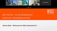 Screenshot aus dem RAL Webinar zum Green Deal