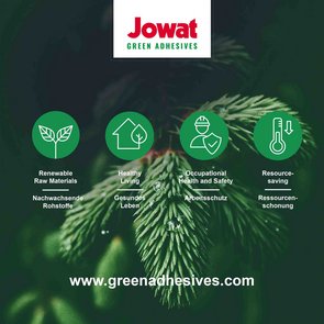 Green adhesives. Images/graphics: Jowat