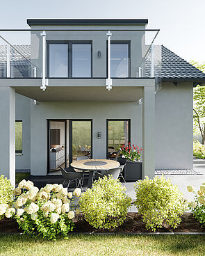 Fenster aus dem System GEALAN-KONTUR® in RAL 7016 © GEALAN Fenster-Systeme GmbH Fenster aus dem System GEALAN-KONTUR® in RAL 7016© GEALAN Fenster-Systeme GmbH